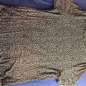 Old Navy Tan and Black Animal Print Dress